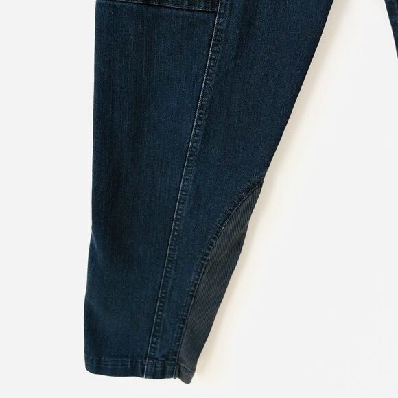 Prairie Underground Organic Cotton Crop Blue Denim Button Fly Moto Jeans Sz 31 - Picture 5 of 9